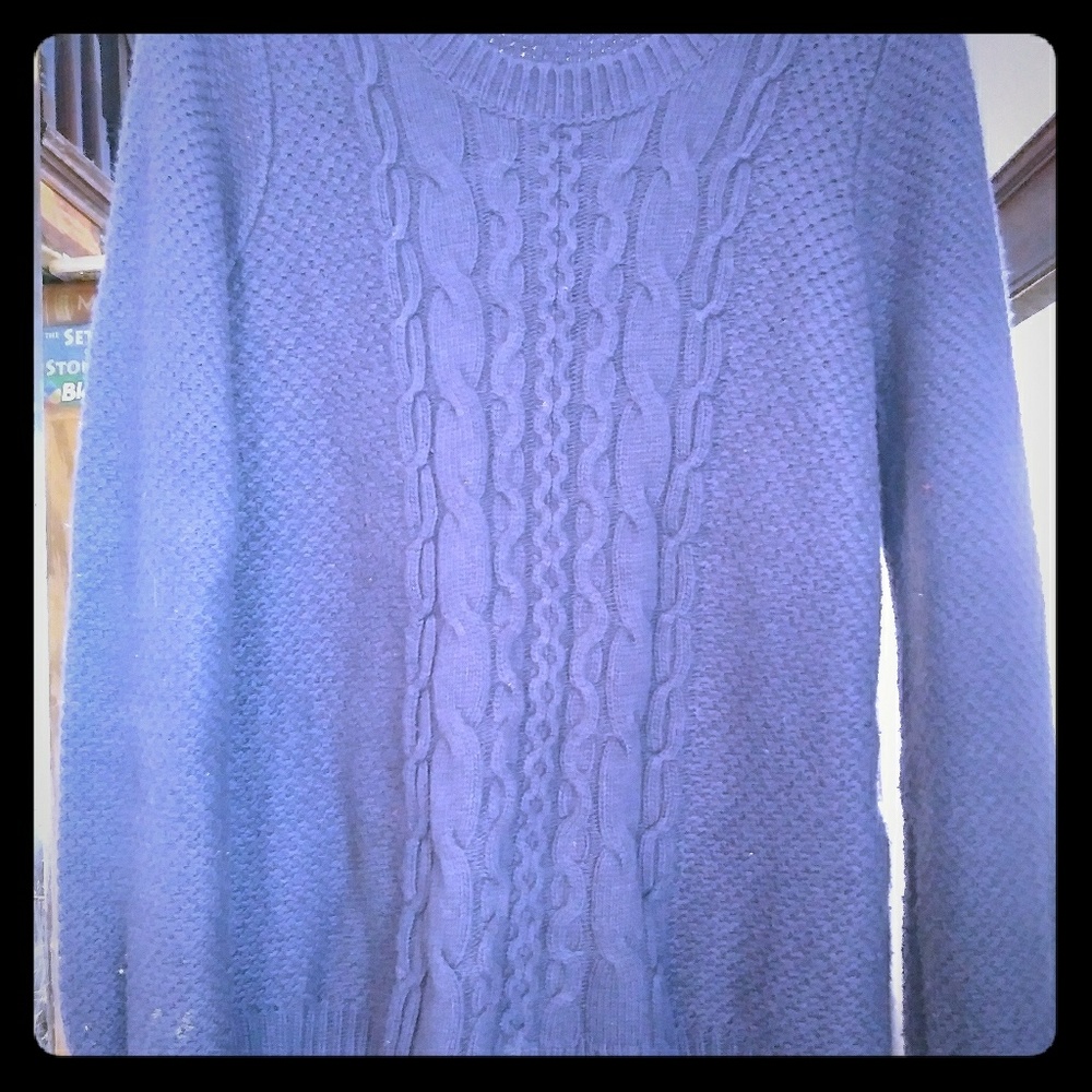 Merona Dark Blue Cable Knit Sweater